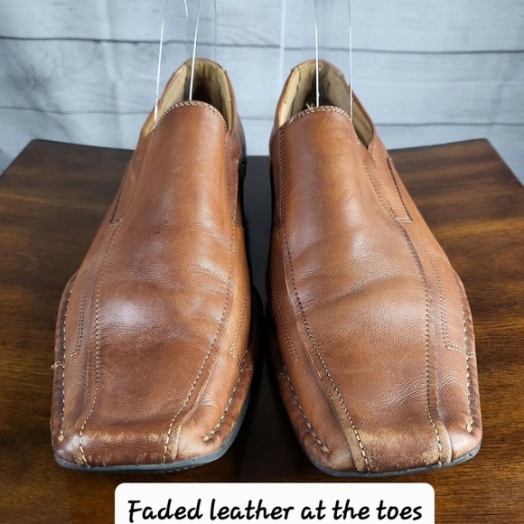 Aldo Mens Brown Leather Classic Casual Square Toe Slip On Loafer Size 9.5 - Picture 2 of 8